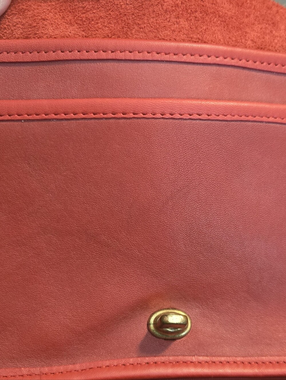 Vintage Coach Leather Penny Pocket Bag Cross Body Pre-1994 Turnlock Closure - Picture 9 of 12